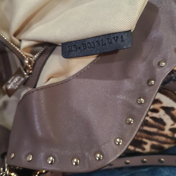 Garavani VALENTINO Exotic Leopard Calf Hair Leather Cavallini Handbag Rockstud - Picture 12 of 17
